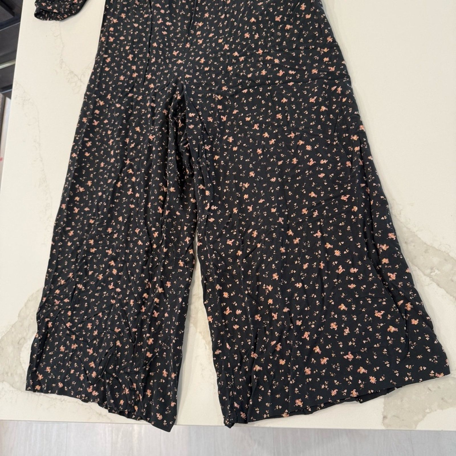 Madewell Madewell Lucie ElbowSleeve Smocked WideLeg Jumpsuit Womens 6 Size 28" / US 6 / IT 42 - 6 Thumbnail