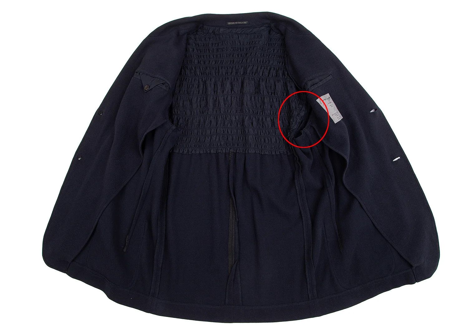 Yohji Yamamoto Yohji Yamamoto Back Shearing Gathered Double Jacket Size US M / EU 48-50 / 2 - 15 Thumbnail