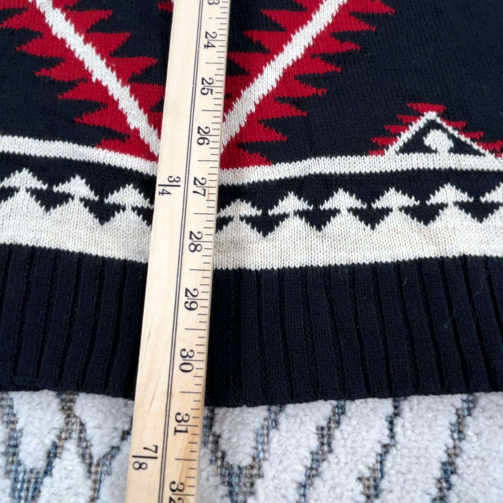 Ralph Lauren Lauren Ralph Lauren Sweater Women M Black Red Knit Aztec Tribal Southwest Z Geometric Pattern Henley All Seasons Autumn Winter Spring Vintage No Size M / US 6-8 / IT 42-44 - 7 Thumbnail