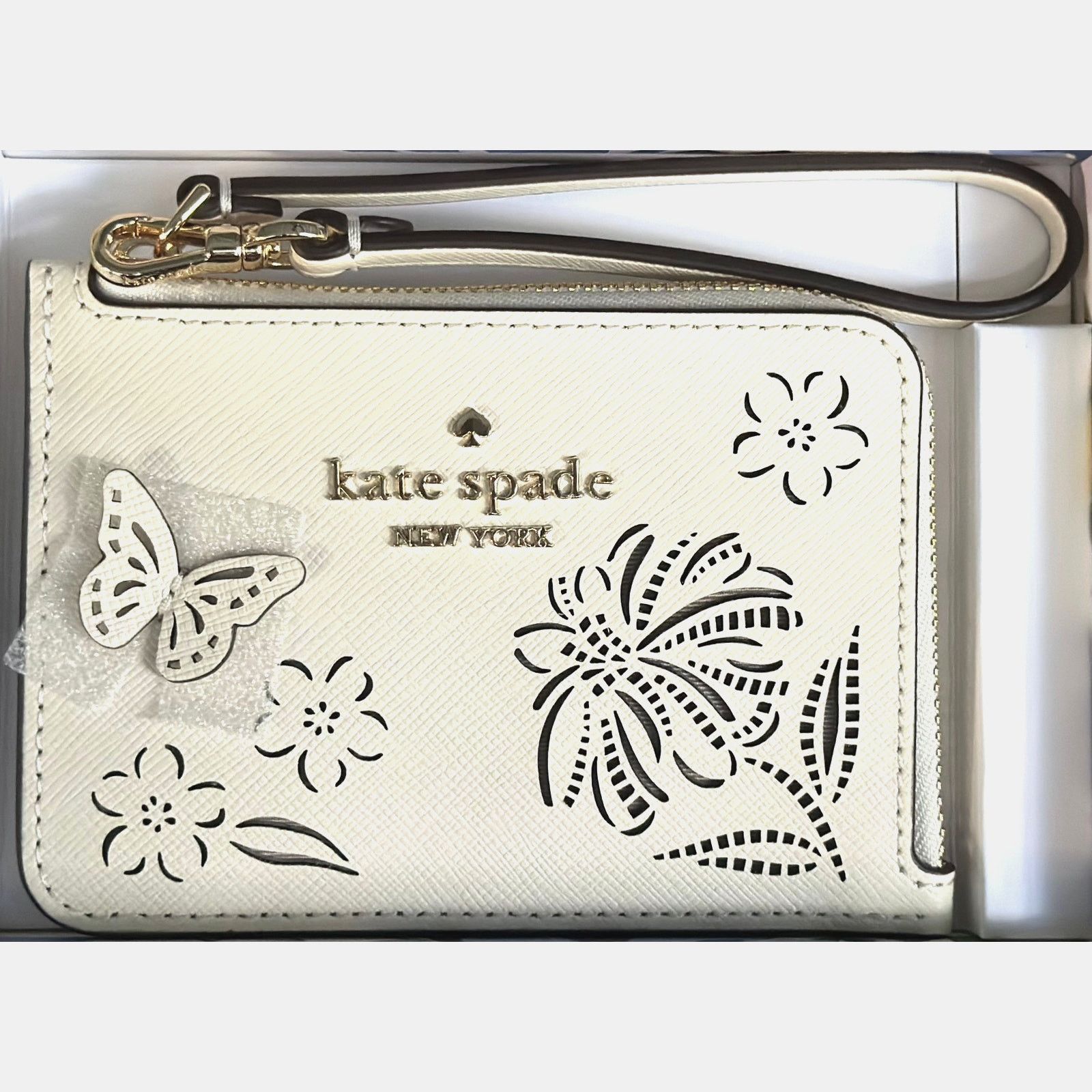 Kate Spade Kate Spade Madison Perforated Small Wristlet Merinque Size ONE SIZE - 2 Thumbnail