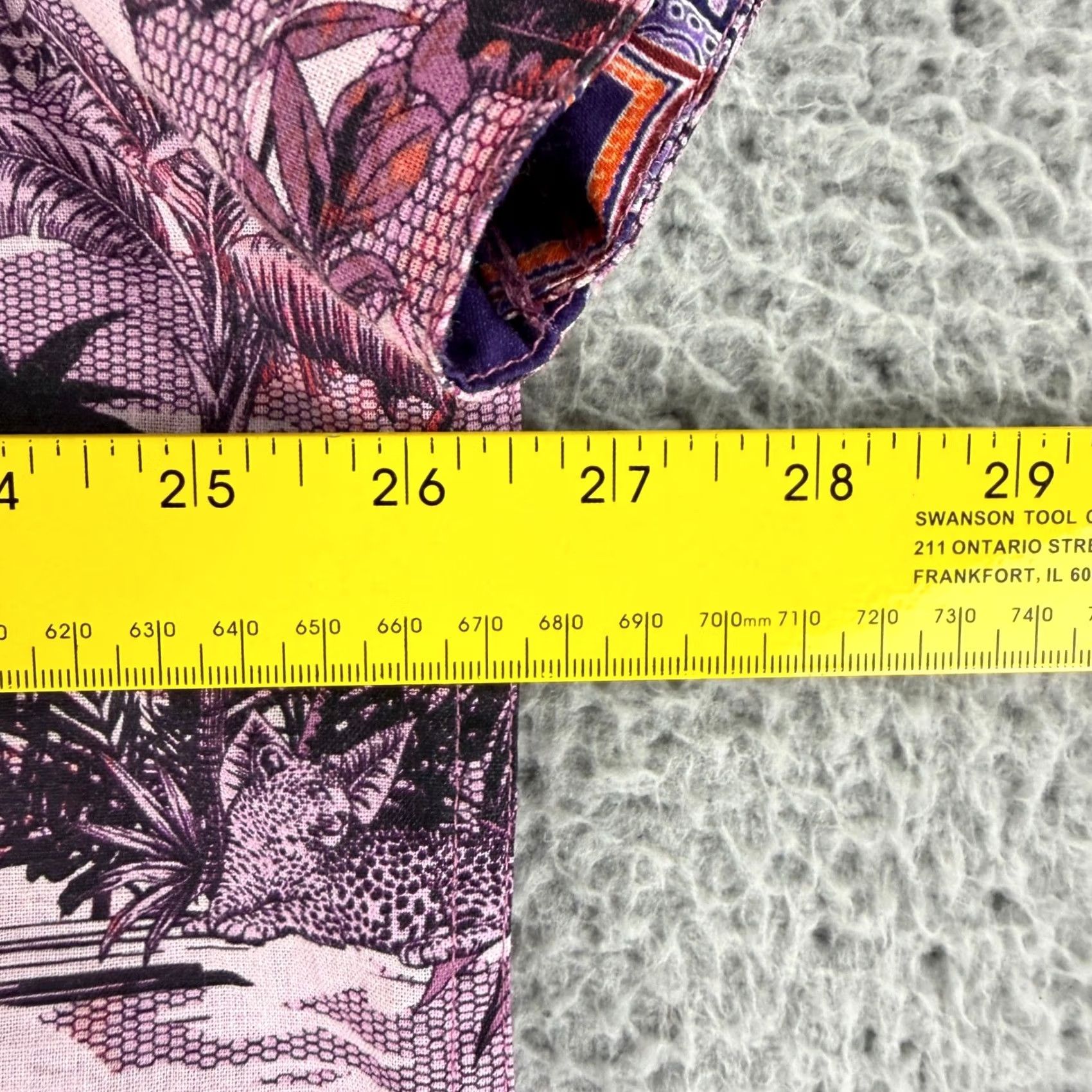 Robert Graham Robert Graham Button Up Shirt Mens 3XL Purple Tropical Zebra Linen Classic Fit Shirt Size US XXL / EU 58 / 5 - 6 Thumbnail