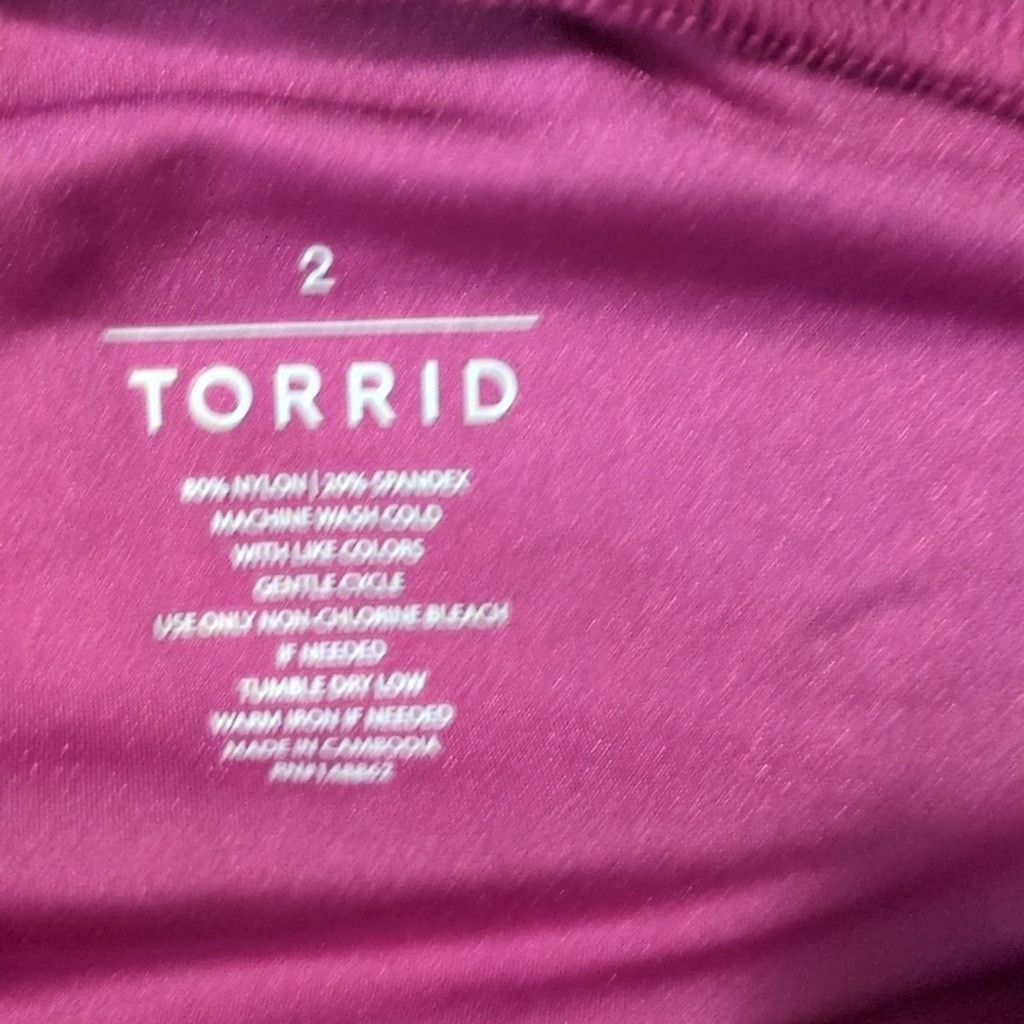 Torrid Torrid Purple 4L Liquid Willowherb Crop Leggings Size 2X Size 34" / US 12 / IT 48 - 4 Thumbnail