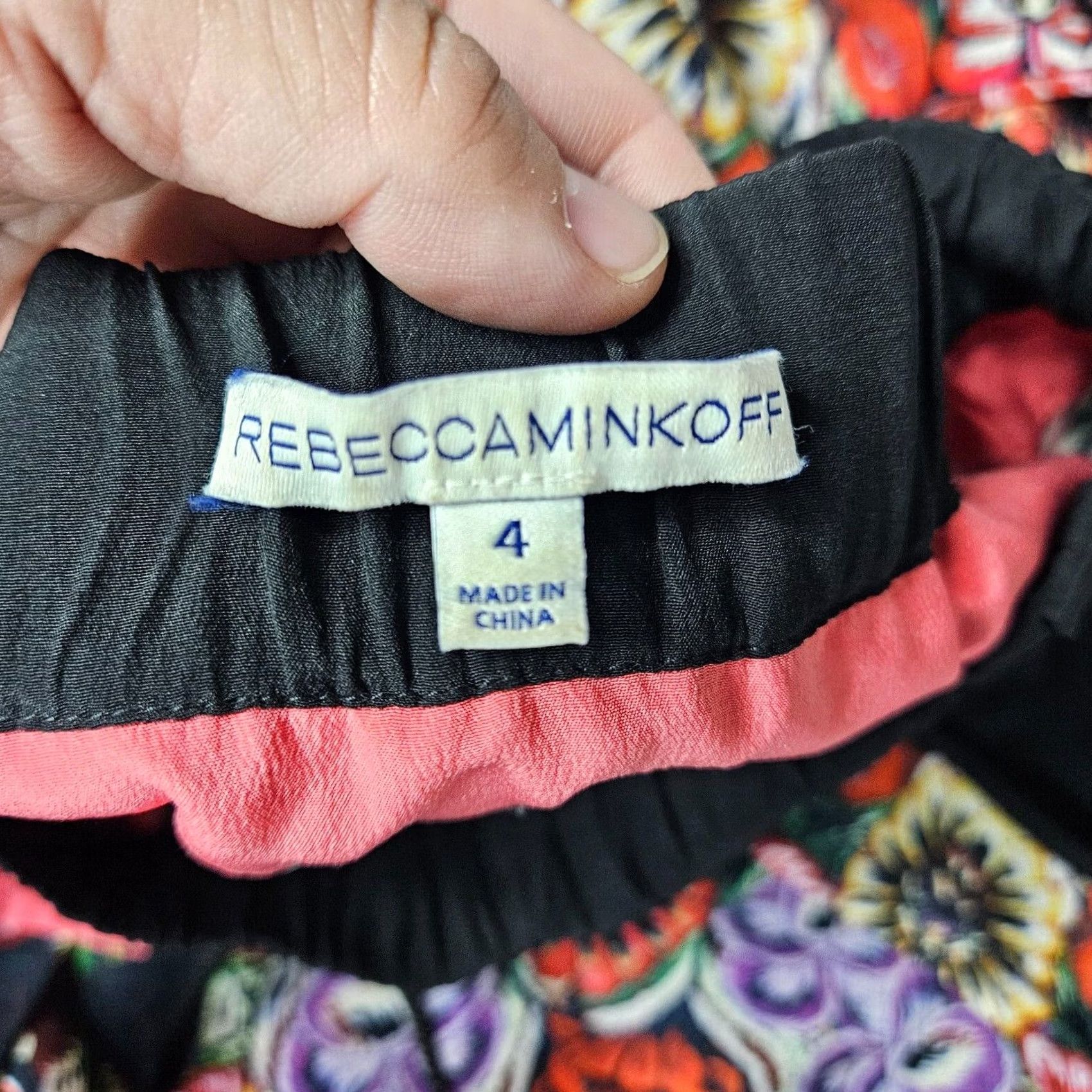 Rebecca Minkoff Rebecca Minkoff Women's Malone Floral Printed Silk Pull-on Pants Size 4 Size 27" / US 4 / IT 40 - 3 Thumbnail