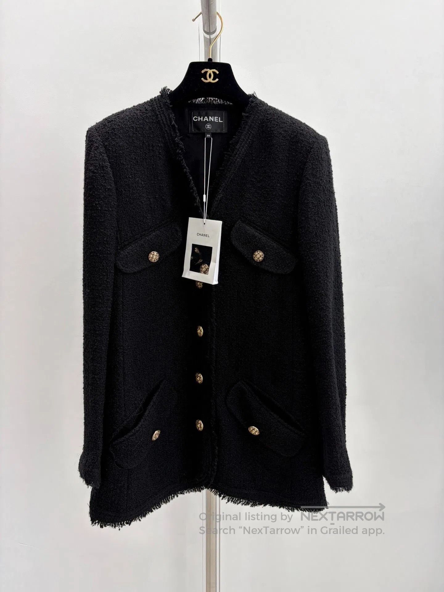 Chanel Chanel Black Gold Button Four Pocket Coat. Size S / US 4 / IT 40 - 1 Thumbnail