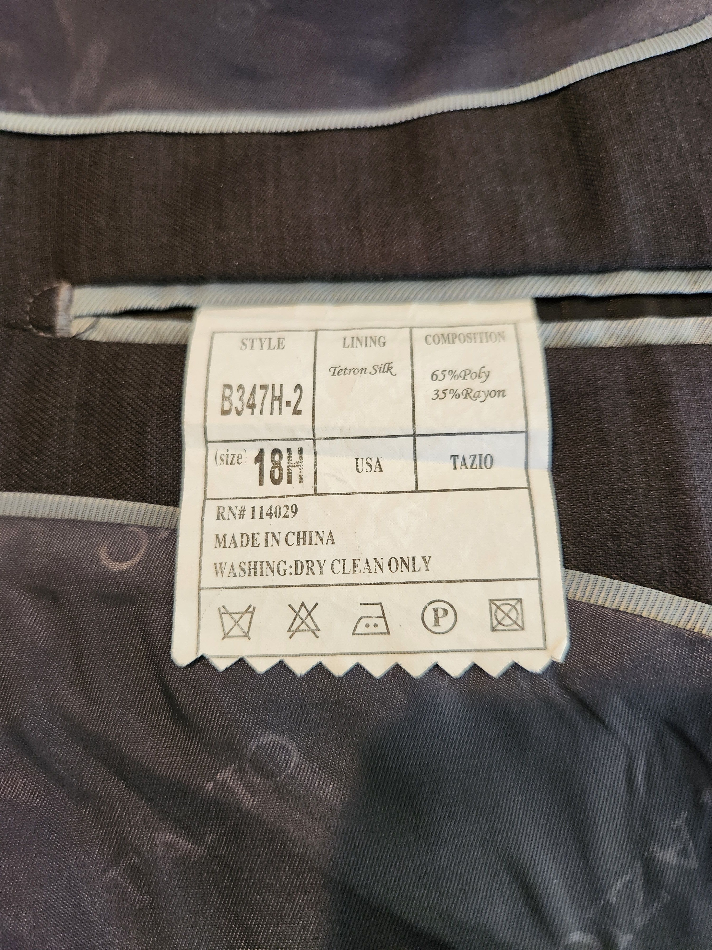 Tazio NWOT Tazio Gray Boy's Blazer Sz 18H. Size 40S - 3 Thumbnail
