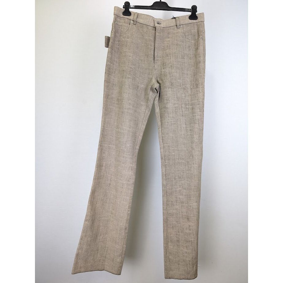 Bottega Veneta o1rshd1 Pants Light Irish Linen/Soft Jersey in Canvas/Nero Size US 30 / EU 46 - 2 Thumbnail