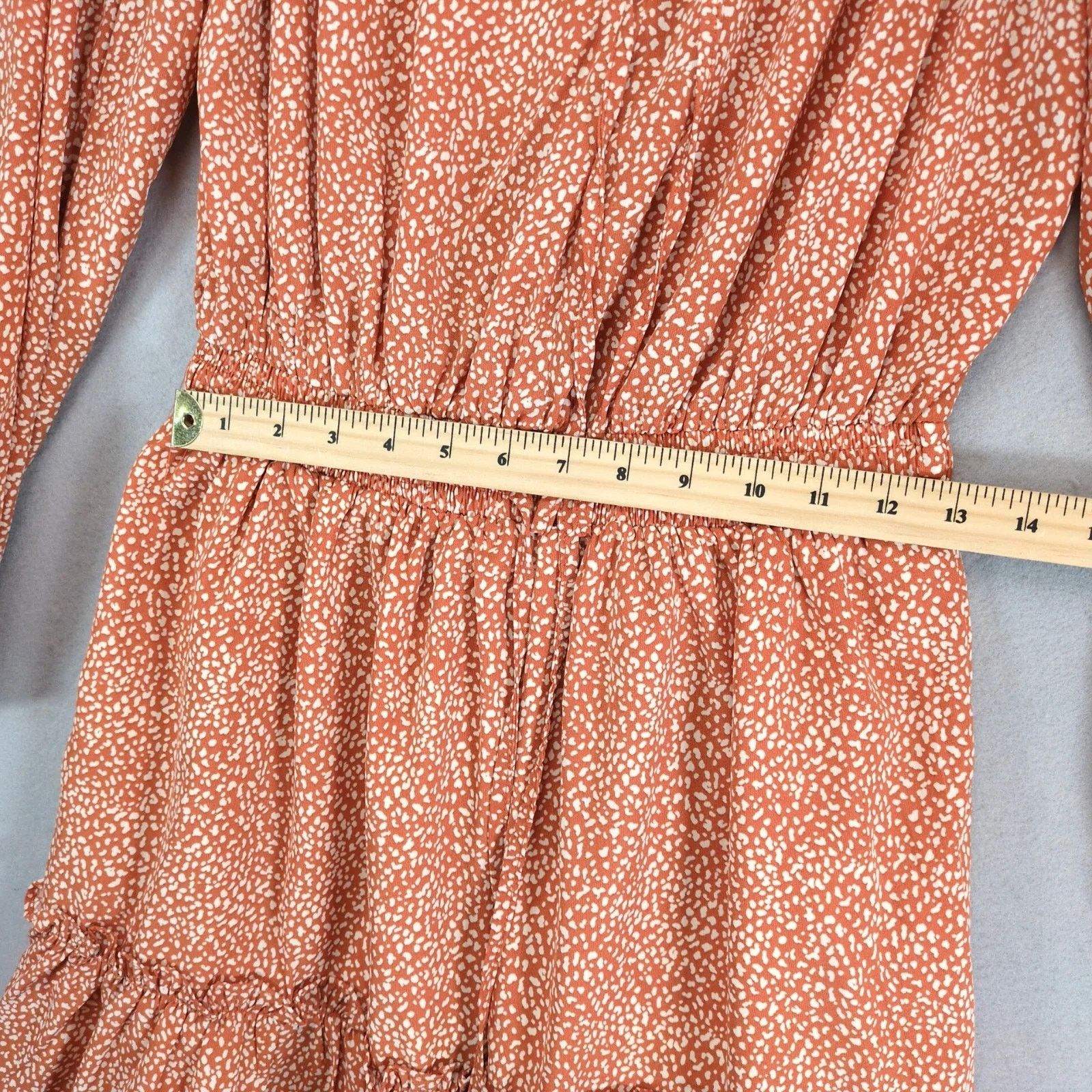 Other Pinch Phoenix Spotted Tiered Puff Slv Dress S Elastic Waist Size S / US 4 / IT 40 - 10 Thumbnail