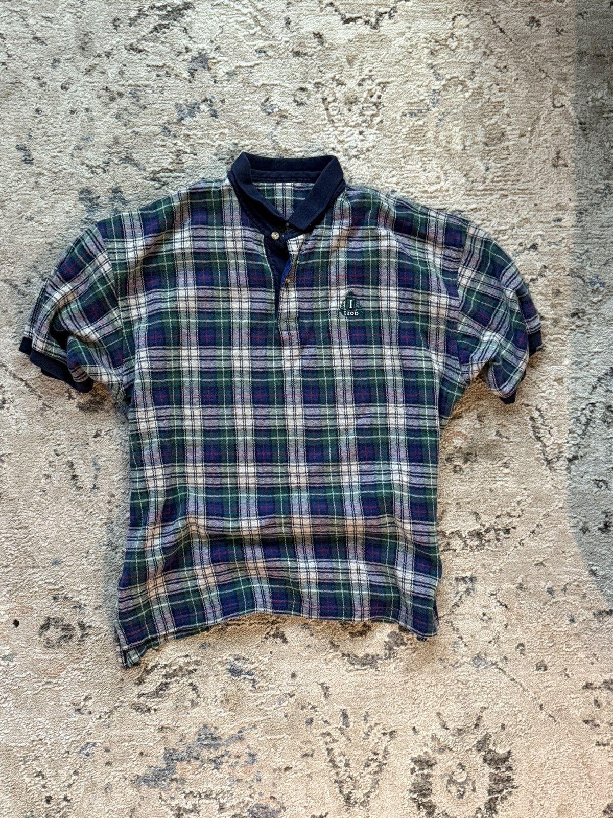 Izod Plaid golf polo Size US XL / EU 56 / 4 - 1 Thumbnail