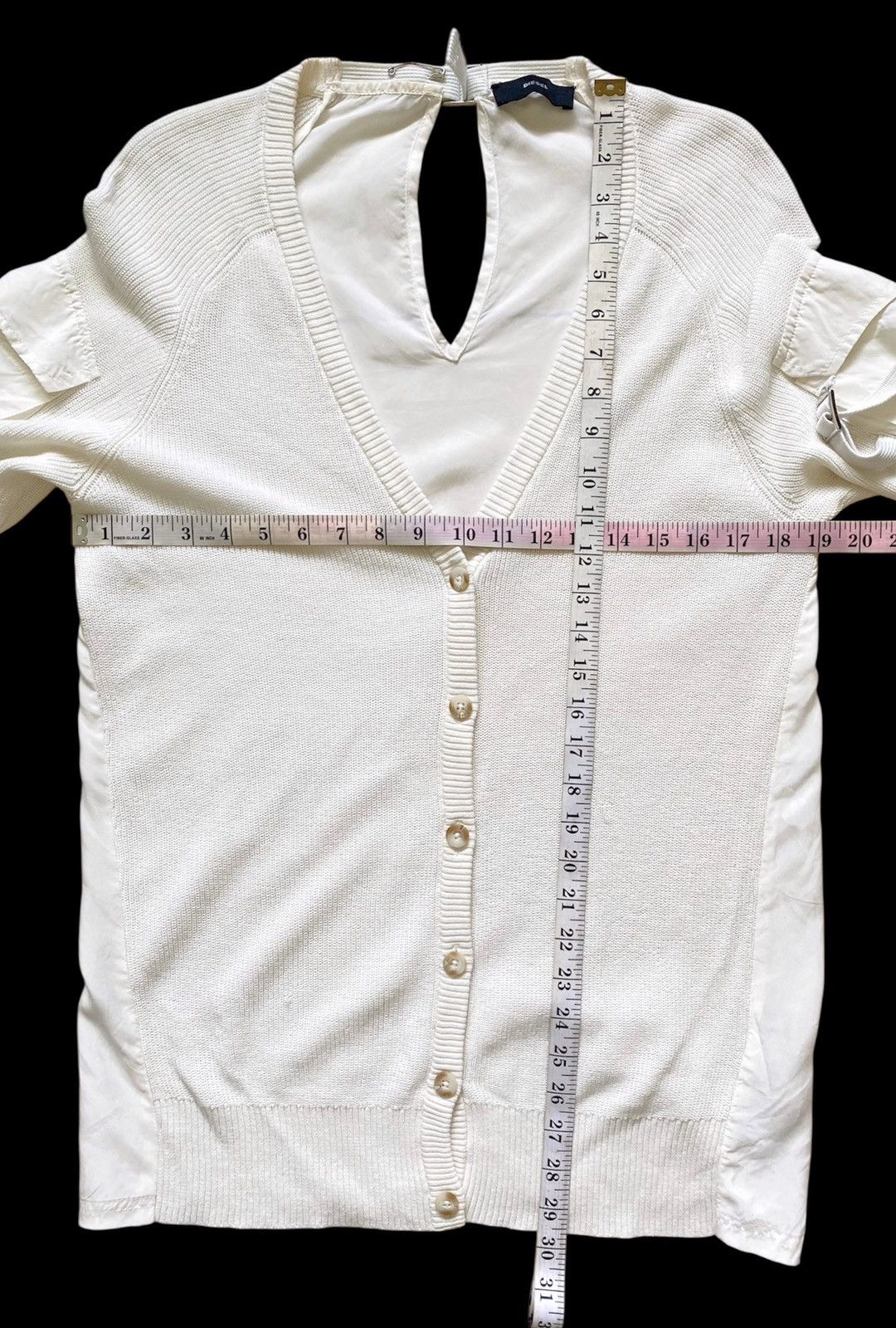 Diesel Diesel Avant-Garde Paneled Buckle Hybrid Cardigan - UNISEX Size S / US 4 / IT 40 - 8 Thumbnail