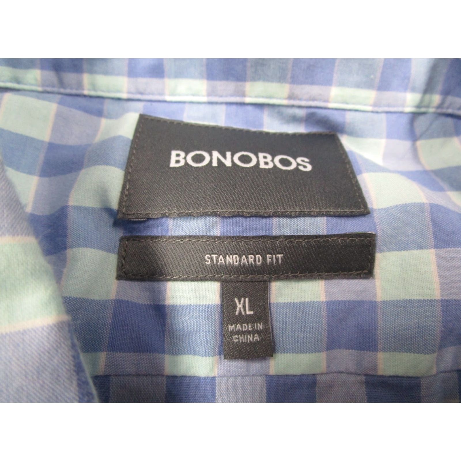 Bonobos Bonobos Shirt Mens XL Blue Check Button-Up Long Sleeve Knit Casual Work Size US XL / EU 56 / 4 - 3 Thumbnail