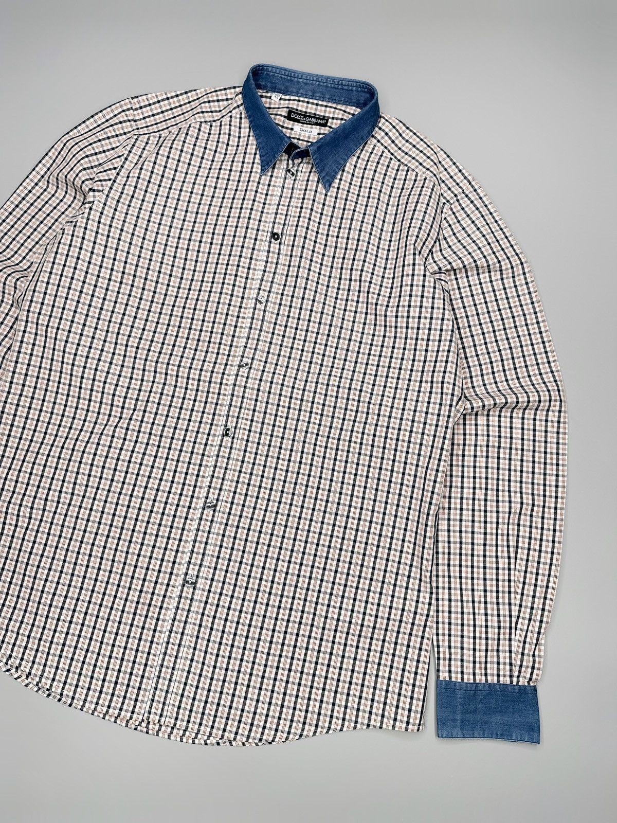 Dolce & Gabbana Dolce Gabbana Gold Button Up Shirt Size US XL / EU 56 / 4 - 2 Thumbnail