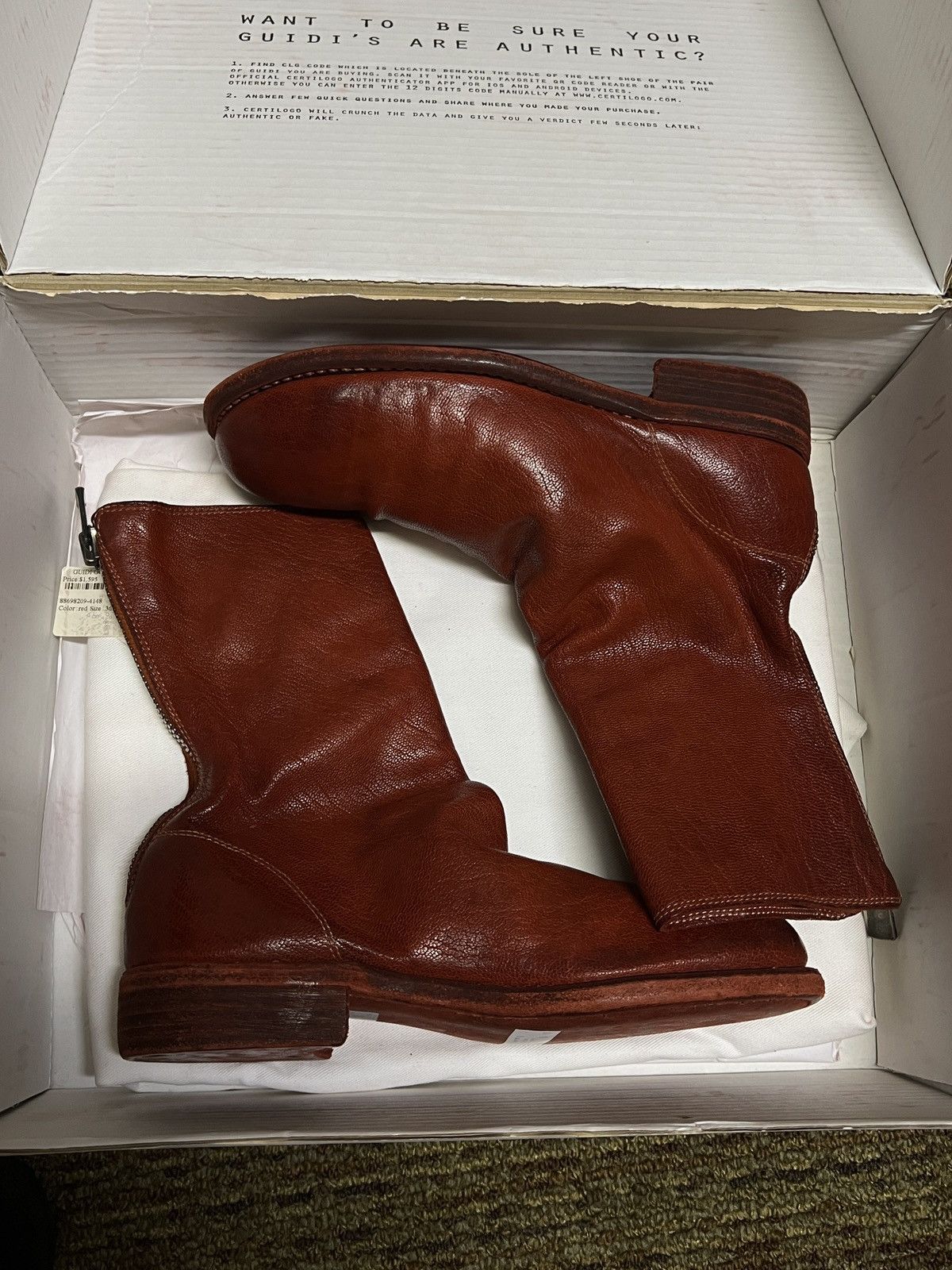 Guidi Guidi 988 Womens Backzips - Full Grain Goat Leather Size US 6.5 / IT 36.5 - 1 Thumbnail