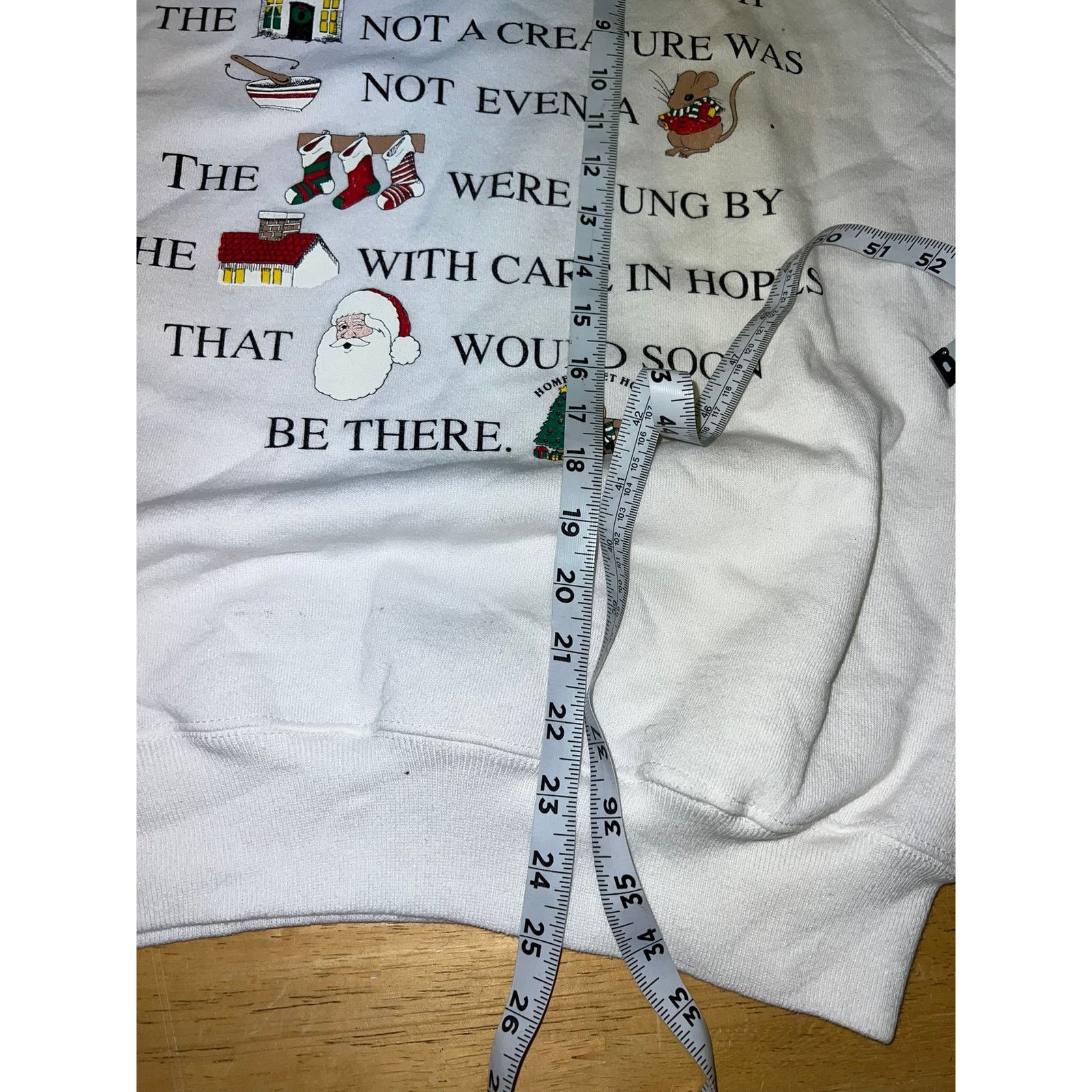 Hanes Vintage Christmas Sweatshirt Night Before Crewneck Medium 90 Size US M / EU 48-50 / 2 - 10 Thumbnail