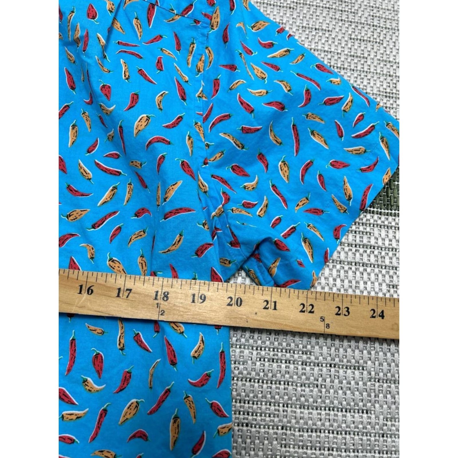 Bonobos Bonobos Shirt Mens XL Blue Chili Pepper Print Slim Fit Cotton Button-Down Casual Size US XL / EU 56 / 4 - 7 Thumbnail