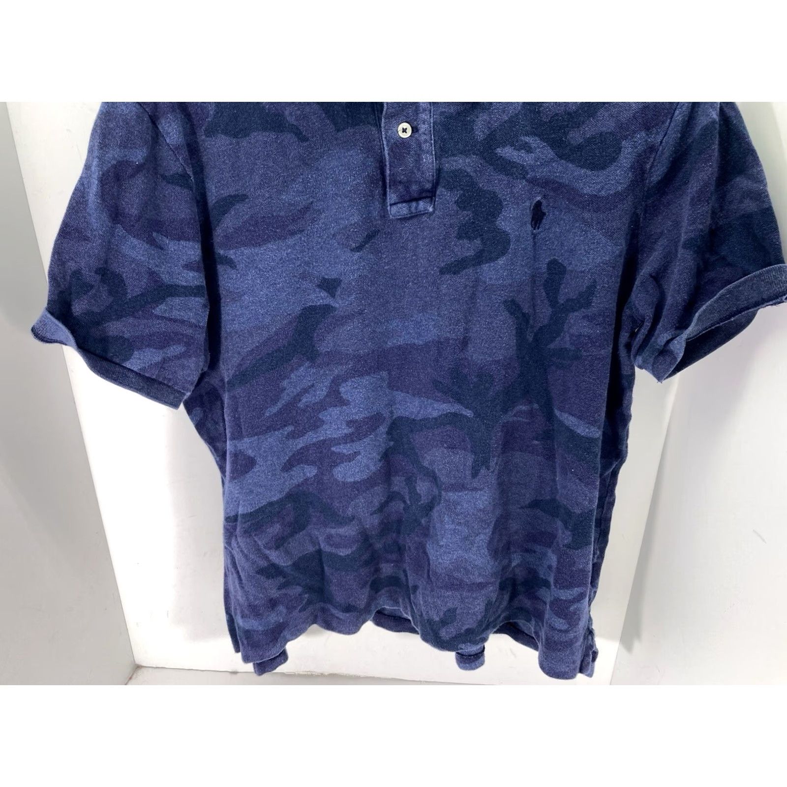 Ralph Lauren Ralph Lauren Polo Shirt Men L Blue Camouflage Short Sleeve Pullover Size US L / EU 52-54 / 3 - 3 Thumbnail