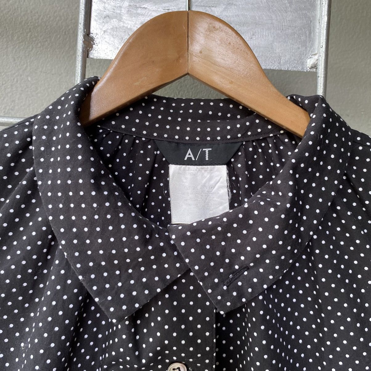 Japanese Brand A/T Black Dot Blouse with Peter Pan Collar Size S / US 4 / IT 40 - 3 Thumbnail