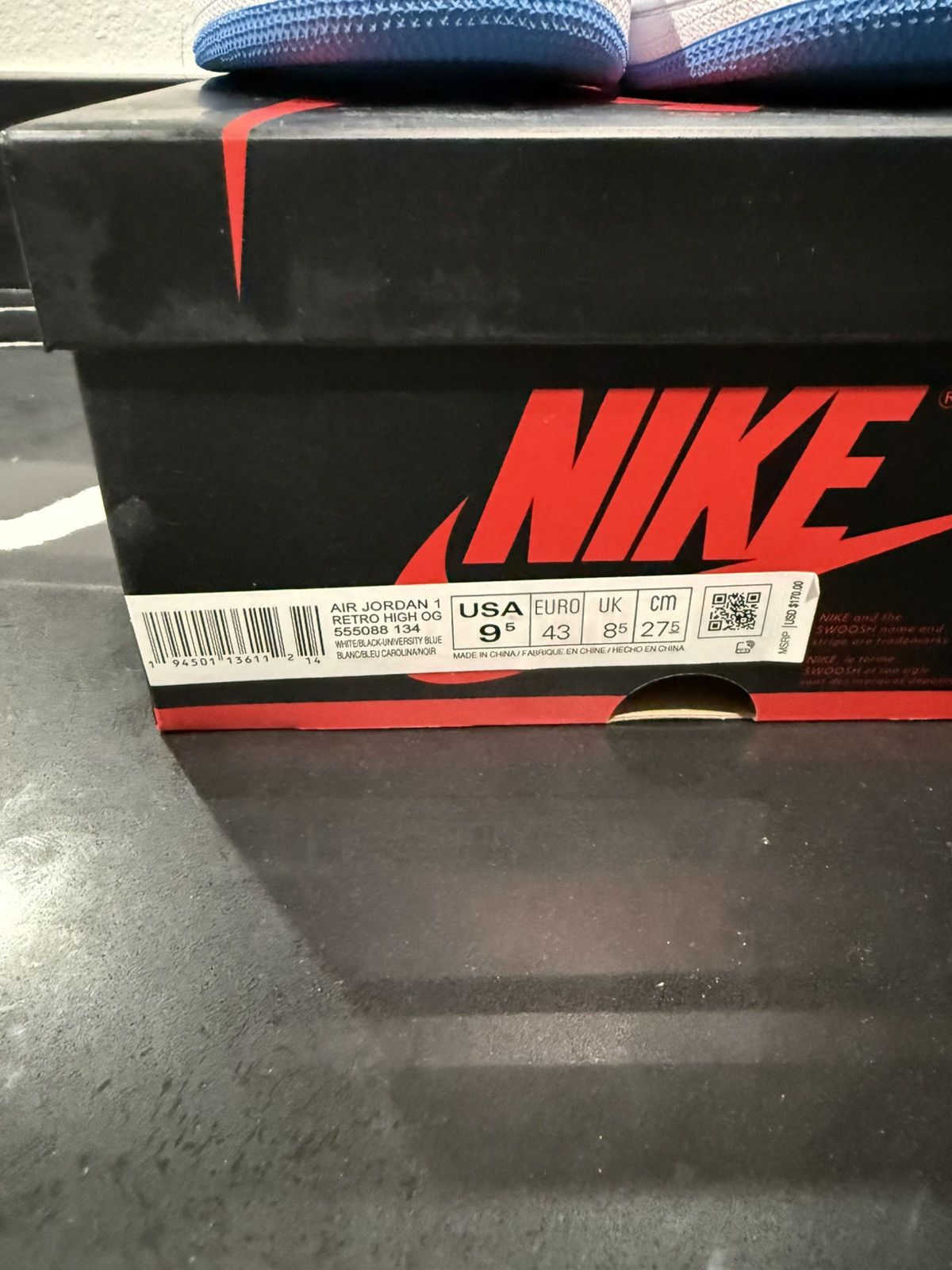 Nike Carolina blue Jordan 1s Size US 9.5 / EU 42-43 - 8 Thumbnail