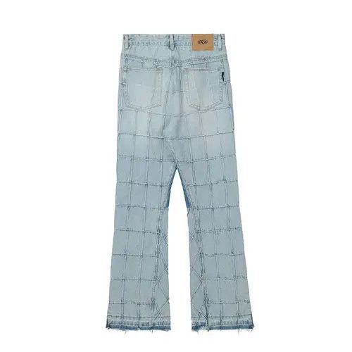VIBE Flannel Blue Stacked Denim Jeans Size US 32 / EU 48 - 6 Thumbnail