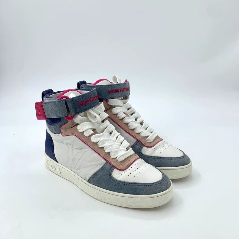 Louis Vuitton Louis Vuitton Color-block logo letter lace-up high-tops sh Size US 5.5 / IT 35.5 - 2 Thumbnail