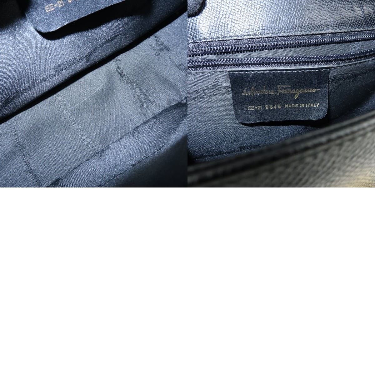 Salvatore Ferragamo Ferragamo Calfskin Shoulder Bag Black Size ONE SIZE - 8 Thumbnail