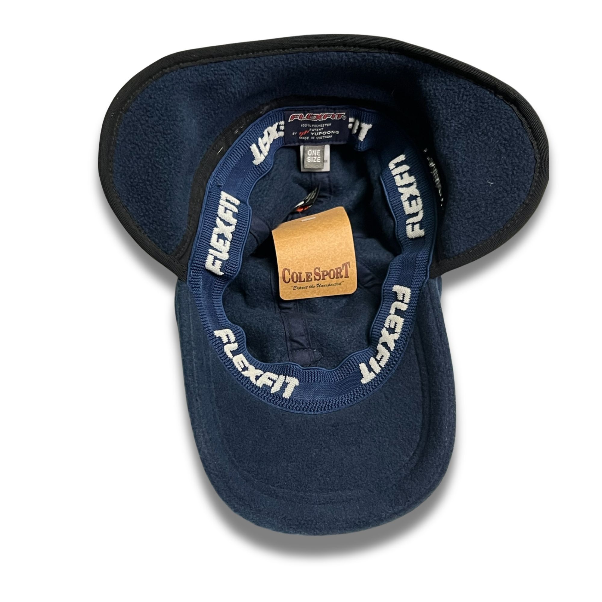 Other Thermal Fleece Hat With Ear Flaps Flexfit One Size Navy Blue Size ONE SIZE - 5 Thumbnail
