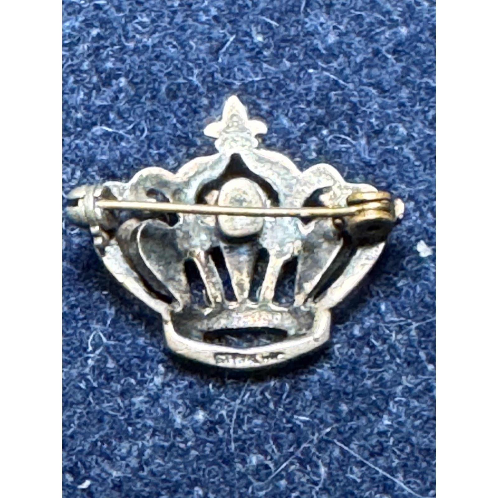 Other Vintage Sterling Crown Red Gold Green Rhinestones Brooch Size ONE SIZE - 4 Thumbnail