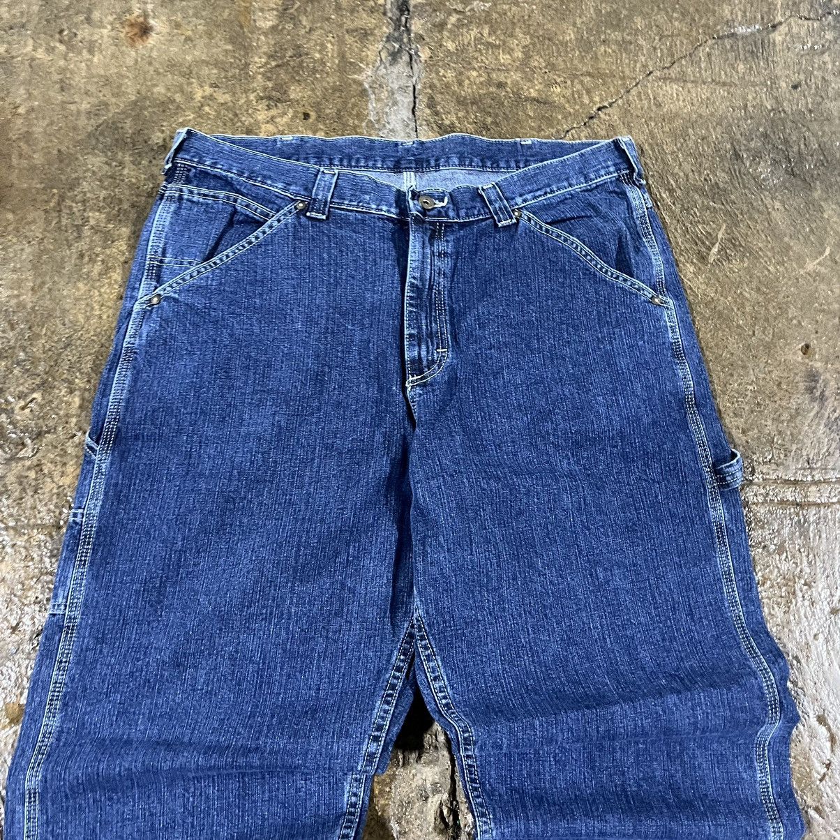 Carhartt × Lee × Vintage Crazy Carhartt Style Lee Carpenter Jeans Wide Leg Workwear Size US 38 / EU 54 - 7 Thumbnail