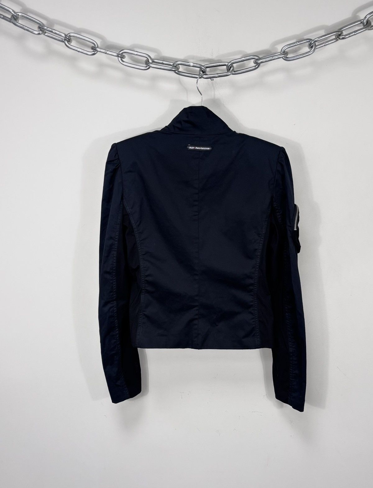 Jean Paul Gaultier Jean Paul Gaultier Women’s Navy/Black Asymmetrical Jacket Size L / US 10 / IT 46 - 15 Thumbnail