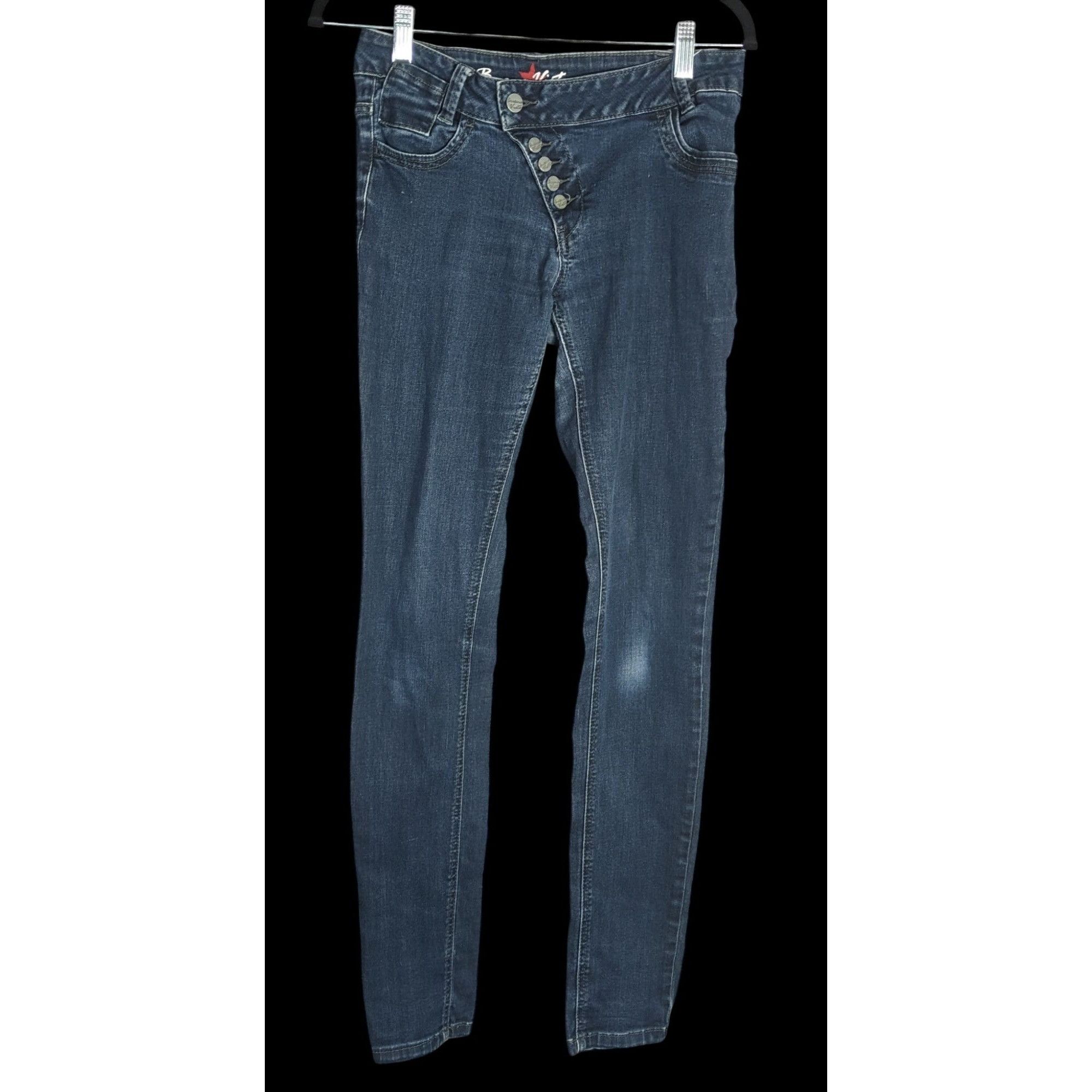 Other Buena Vista Womens Skinny Jeans Dark Wash Distressed Button Size 30" / US 8 / IT 44 - 1 Thumbnail