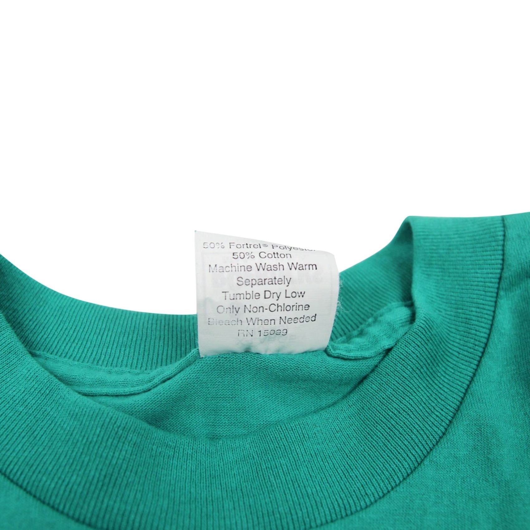 Vintage VINTAGE Roebucks Mens XL Single Stitch Pocket T shirt Teal 50/50 Cotton Poly Roebucks Mens XL Pocket T shirt Size US XL / EU 56 / 4 - 5 Thumbnail
