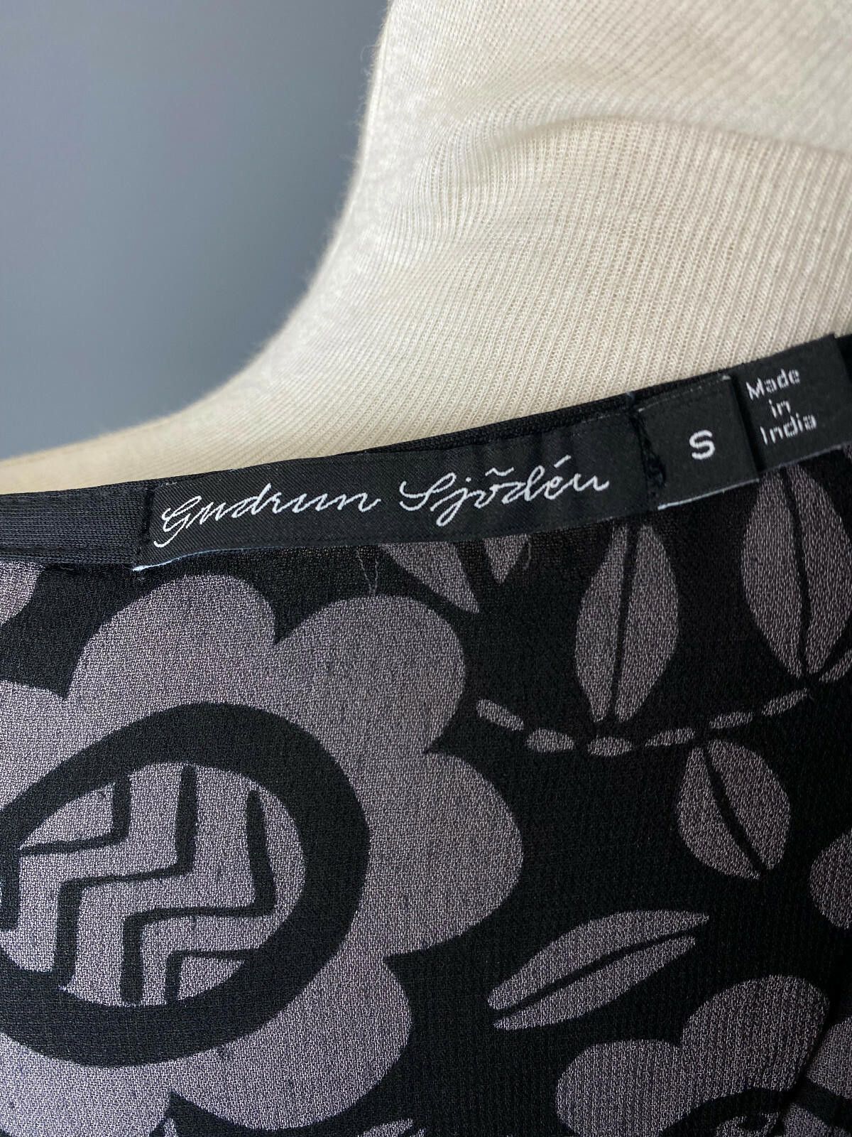 Designer Gudrun Sjöden Gray Floral Asymmetric Tunic Dress Size S Size S / US 4 / IT 40 - 9 Thumbnail