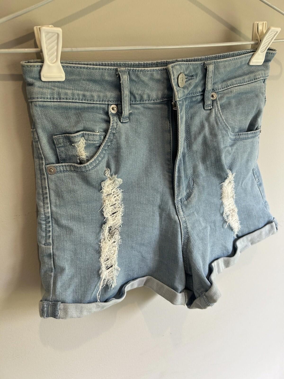 Lee Riders By Lee Denim Blue Jean Shorts Reg Fit Zip - Sz 7 (003 Size 25" / US 0 / IT 36 - 4 Thumbnail