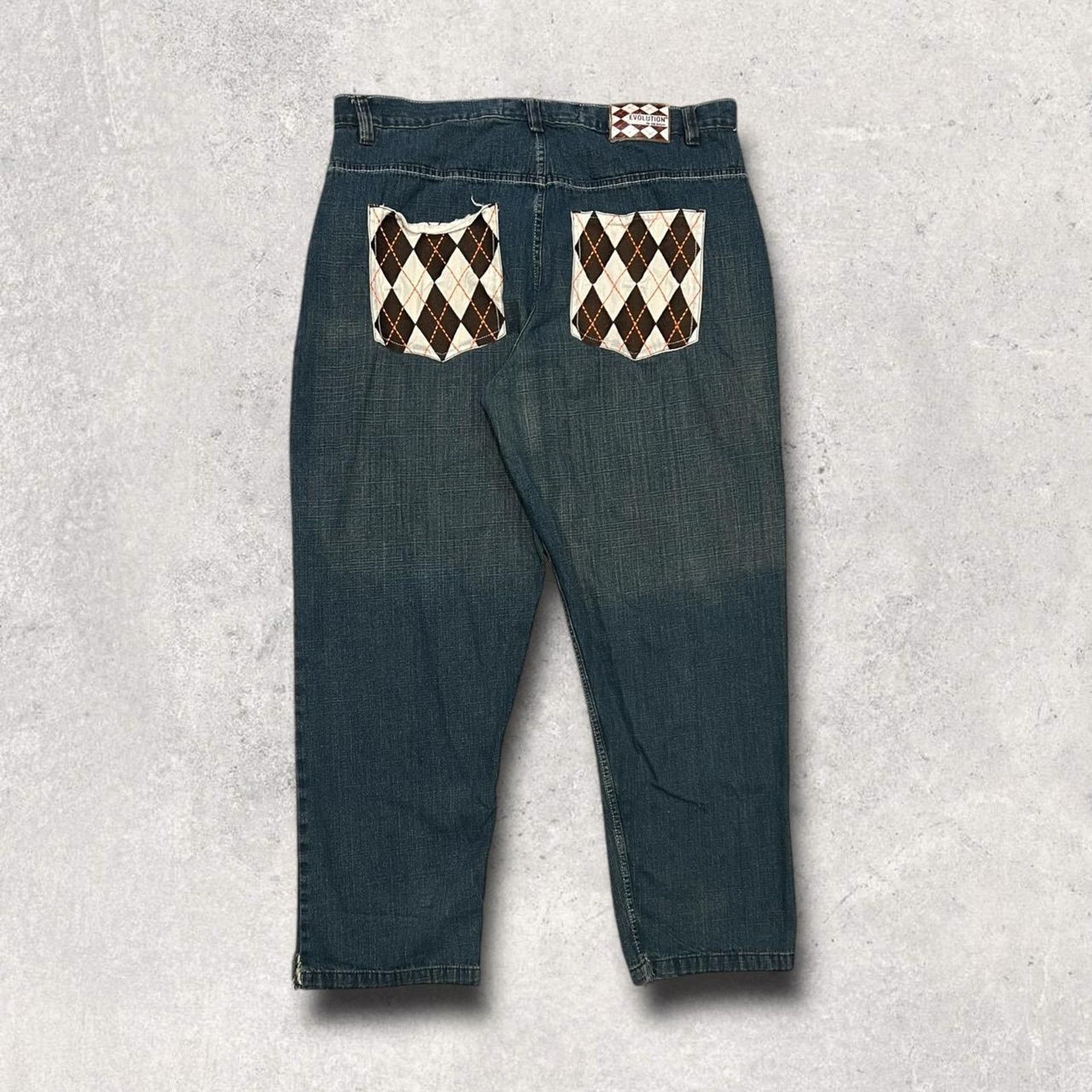Southpole Evolution In Design Y2K Jeans w/ Argyle Pattern Size US 42 / EU 58 - 1 Thumbnail
