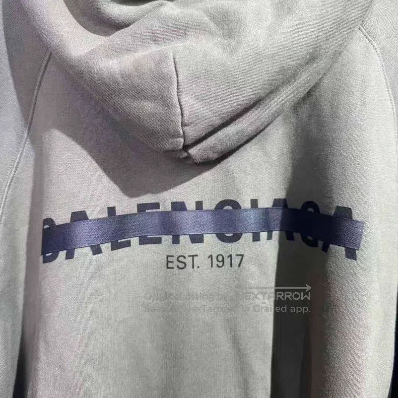 Balenciaga Balenciaga Olive Green Obscuring Line Hoodie Size US L / EU 52-54 / 3 - 6 Thumbnail