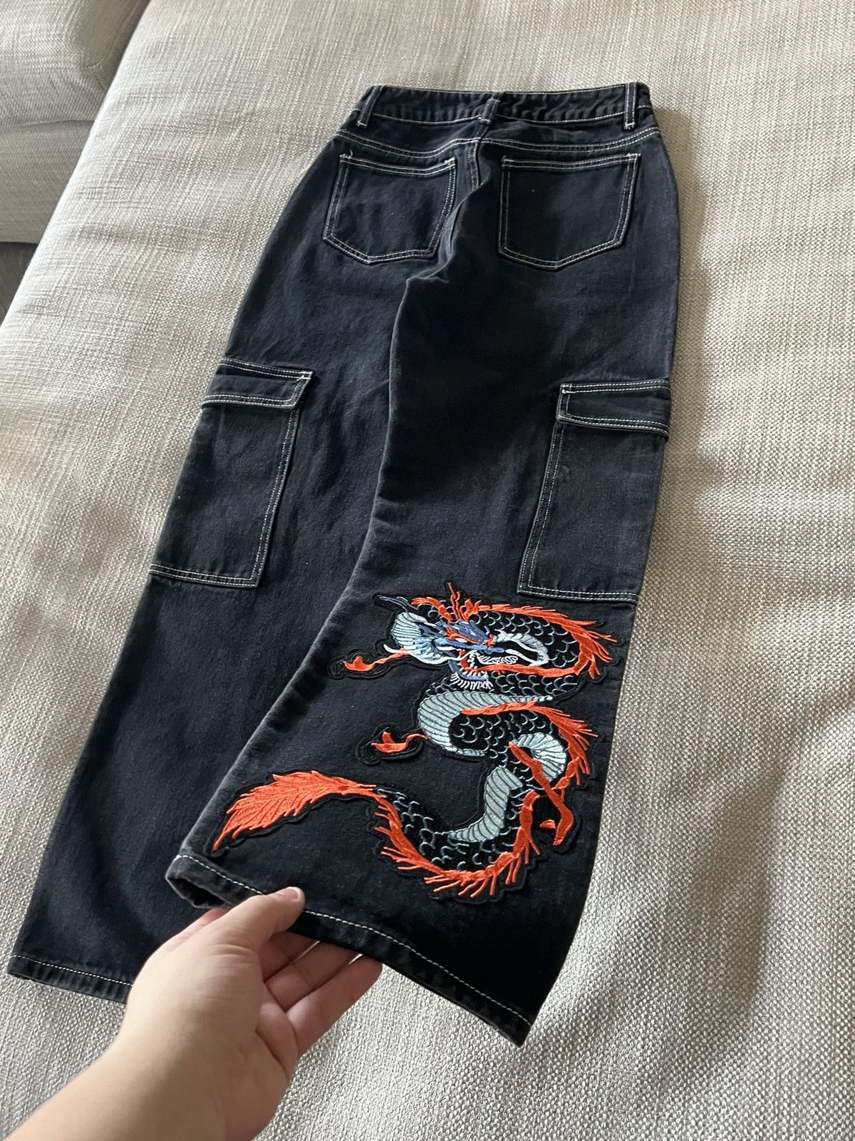 Japanese Brand × Vintage Vintage 💥 Jeans Dragon Pants style Ed Hardy Y2K Size US 26 / EU 42 - 3 Thumbnail