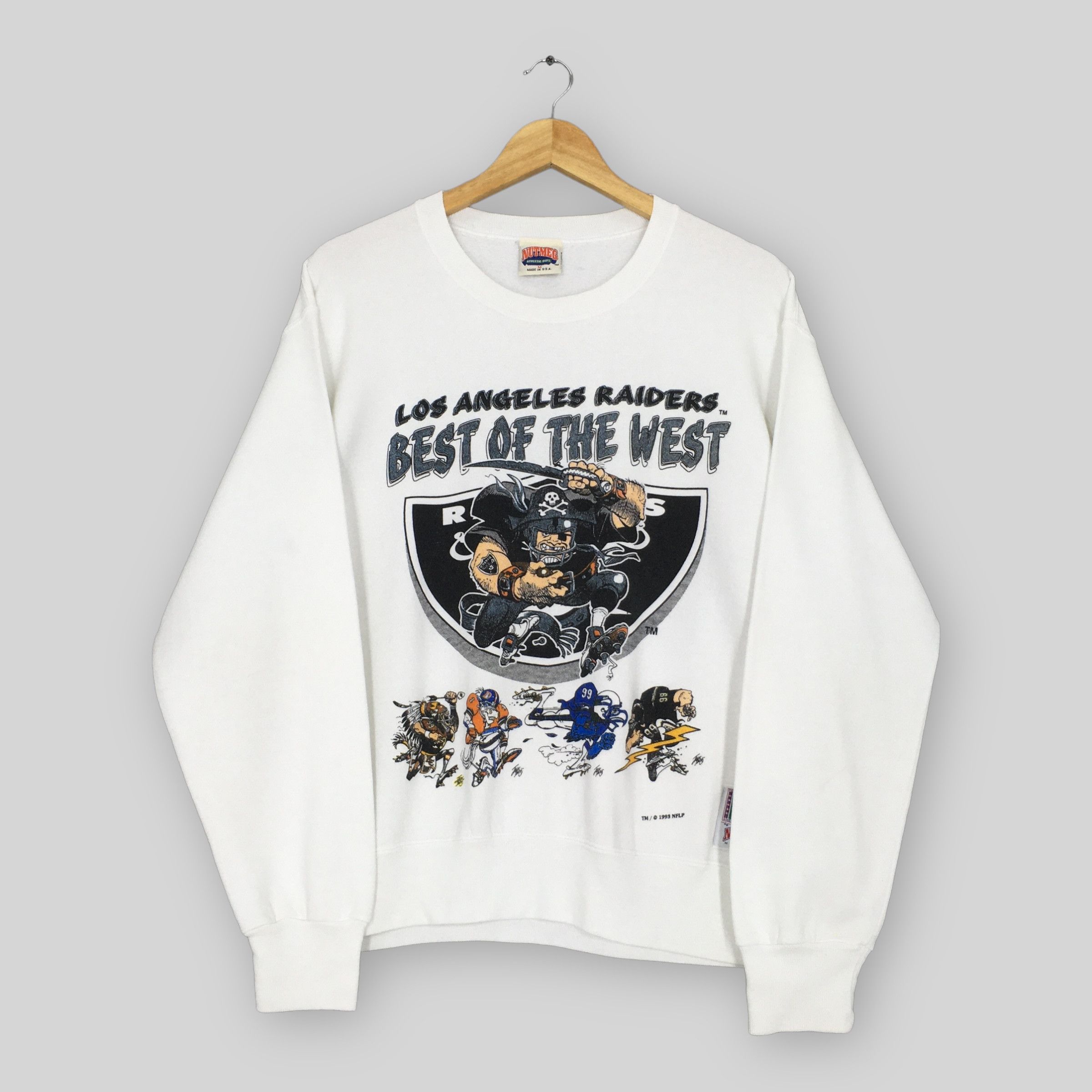 NFL × Vintage Vintage 90s Los Angeles Raiders NFL Sweatshirt Medium Size US M / EU 48-50 / 2 - 1 Thumbnail