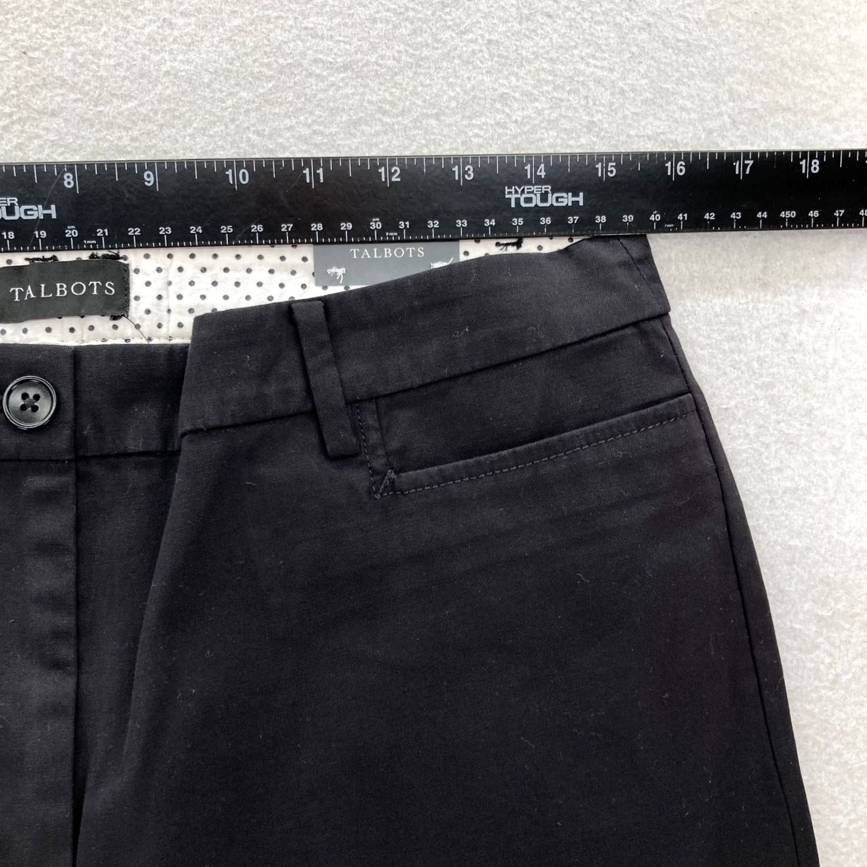 Talbots Talbots Skimmer Pants Women's 8 Black Stretch Fabric Slim Leg Cropped Regular Inseam 22 Size 30" / US 8 / IT 44 - 7 Thumbnail
