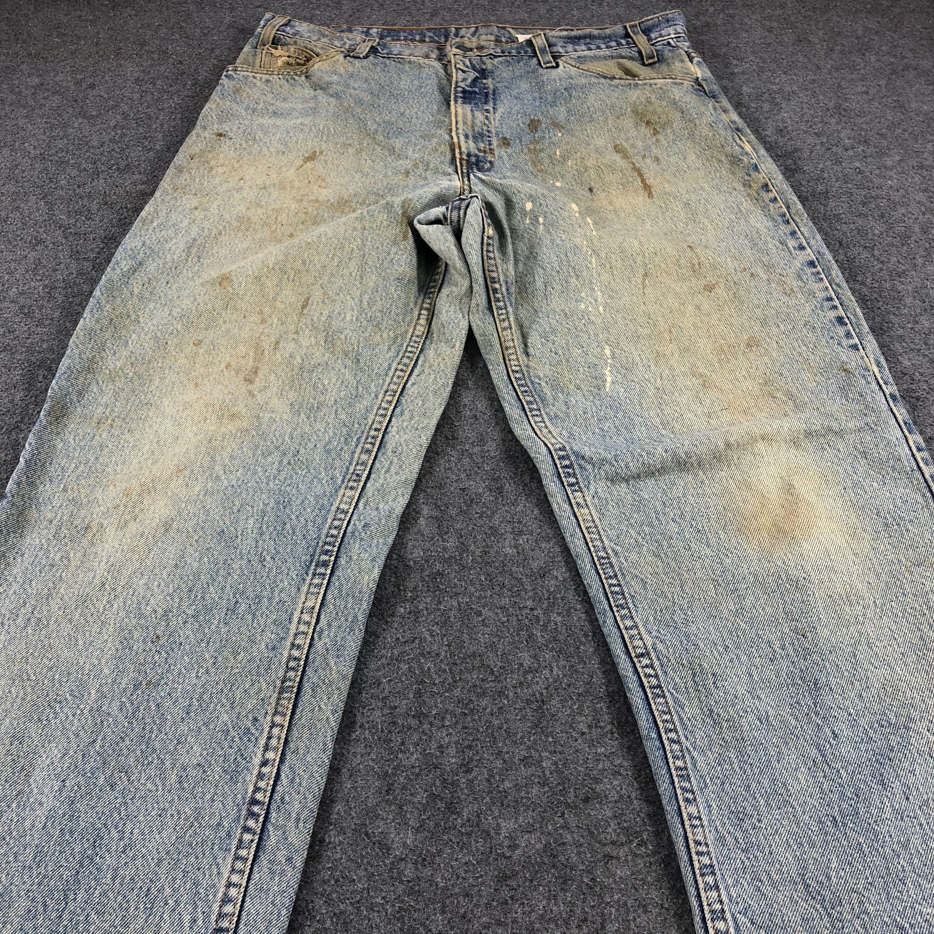 Levi's Vintage 90s Levis 550 Orange Tab Jeans Wash Denim-J989 Size US 36 / EU 52 - 3 Thumbnail