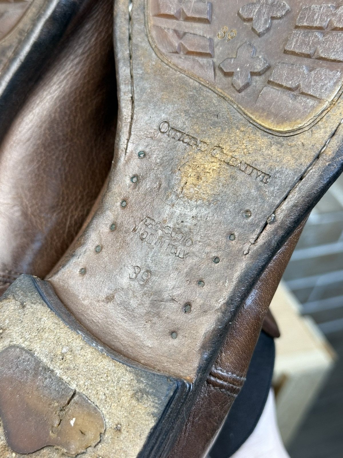 Officine Creative × Vintage Officine Creative Brown Leather Ceton Chealsea Boots Size US 9 / IT 39 - 12 Thumbnail