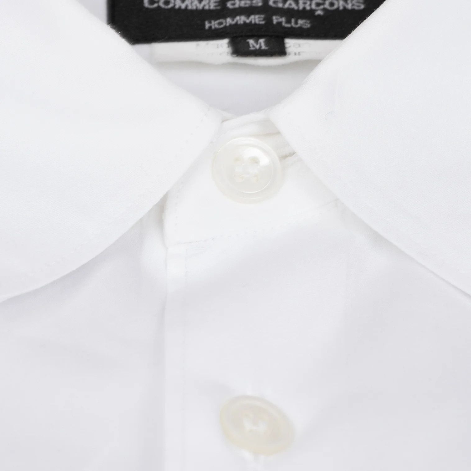 Comme des Garcons Homme Plus Basic Cotton Shirt in White, Size M Size US M / EU 48-50 / 2 - 4 Thumbnail
