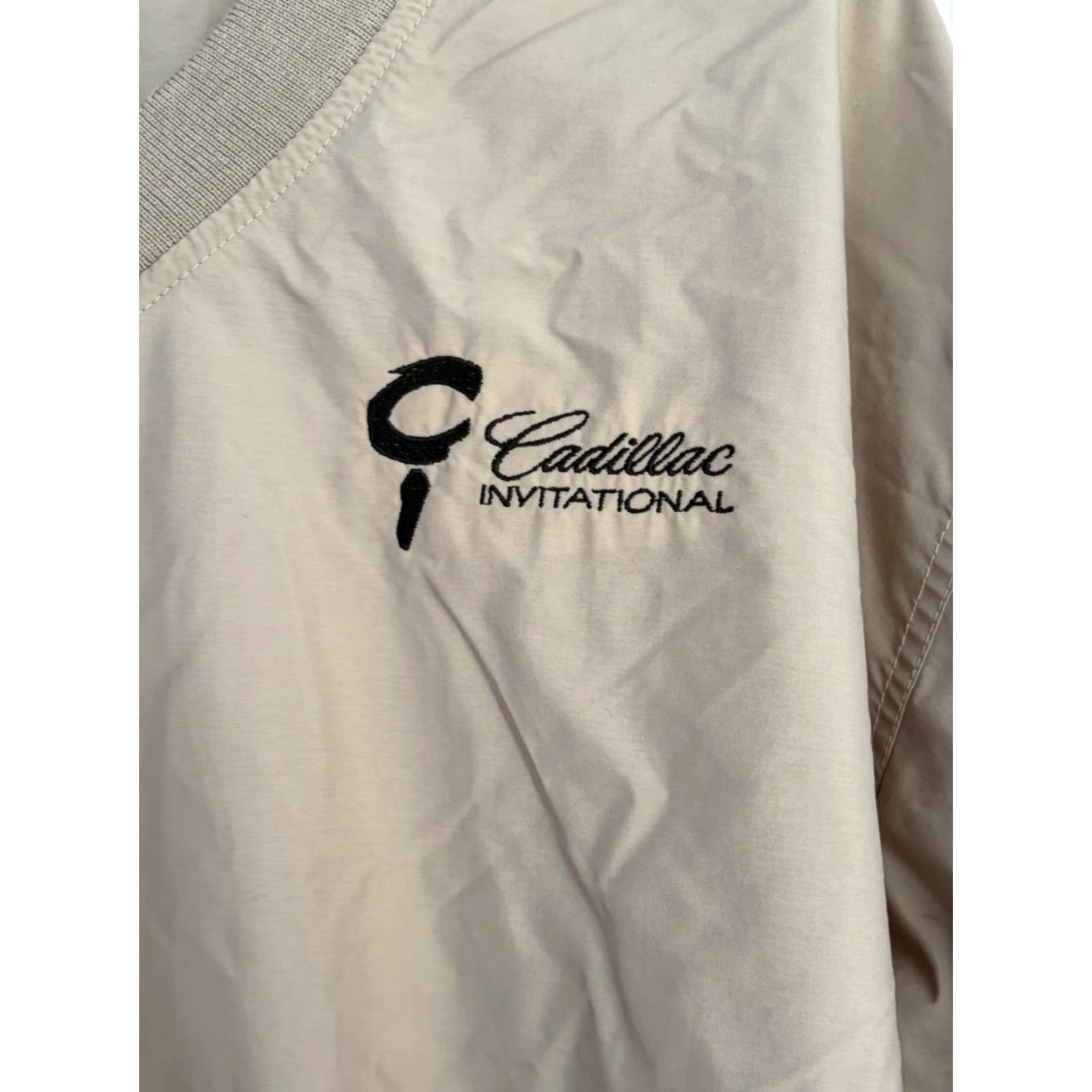 Izod VINTAGE IZOD Golf Windbreaker Jacket Pullover Beige M Mens 90s Pocket Logo Cadilla Invitational Beige Size US M / EU 48-50 / 2 - 3 Thumbnail