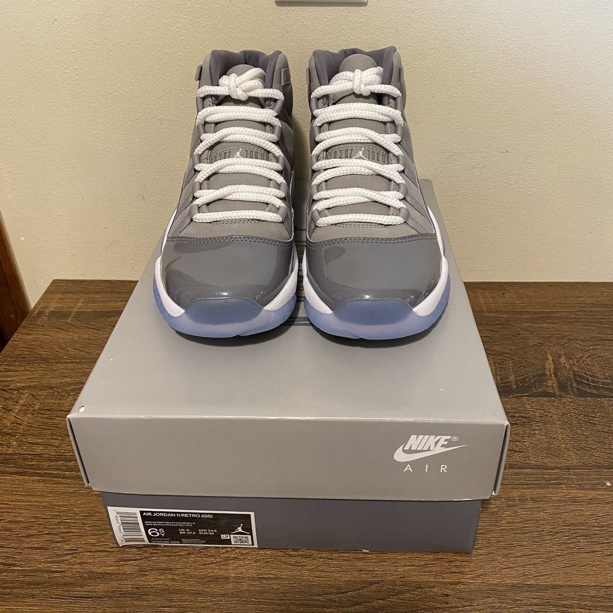 Jordan Brand Nike Air Jordan 11 Cool Grey 2021 GS 6.5Y 378038-005 NEW Size US 6.5 / EU 39-40 - 2 Thumbnail