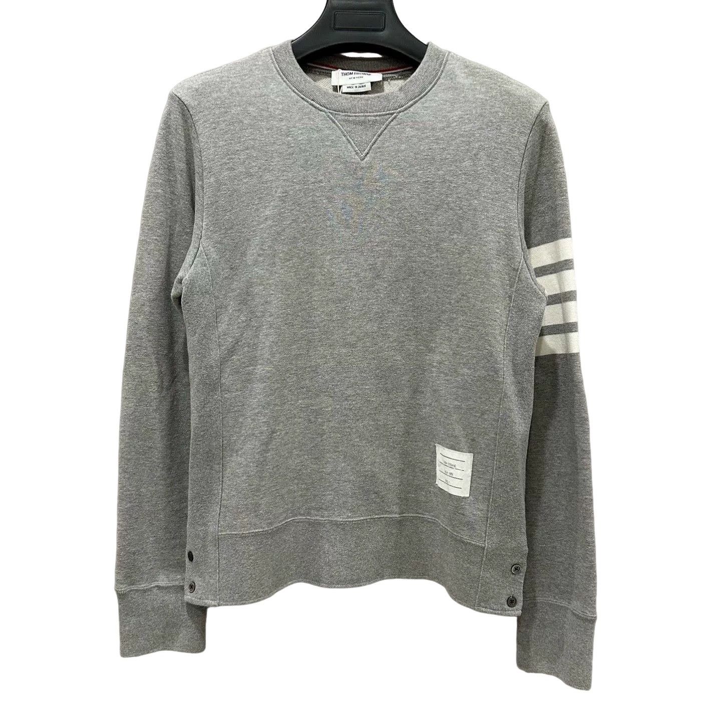 Thom Browne Thom Browne Grey 4-Bar Sweatshirt Size 2 Size US M / EU 48-50 / 2 - 1 Thumbnail