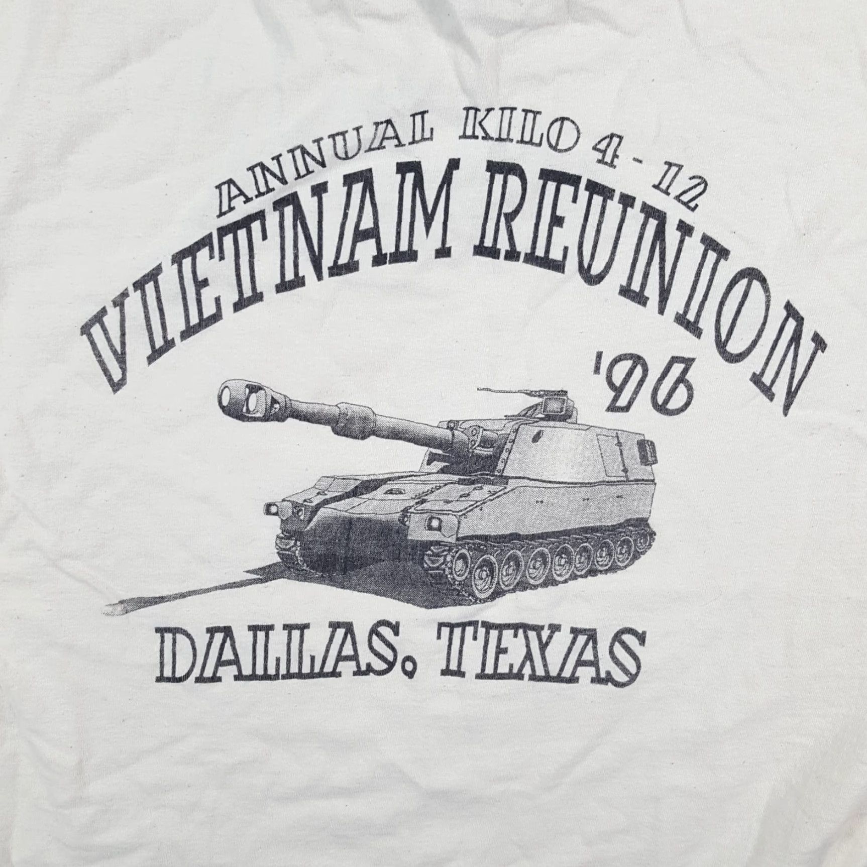 Hanes VINTAGE Hanes 90s Vietnam Reunion Military T-Shirt Men's Large White Army Retro Size US L / EU 52-54 / 3 - 6 Thumbnail
