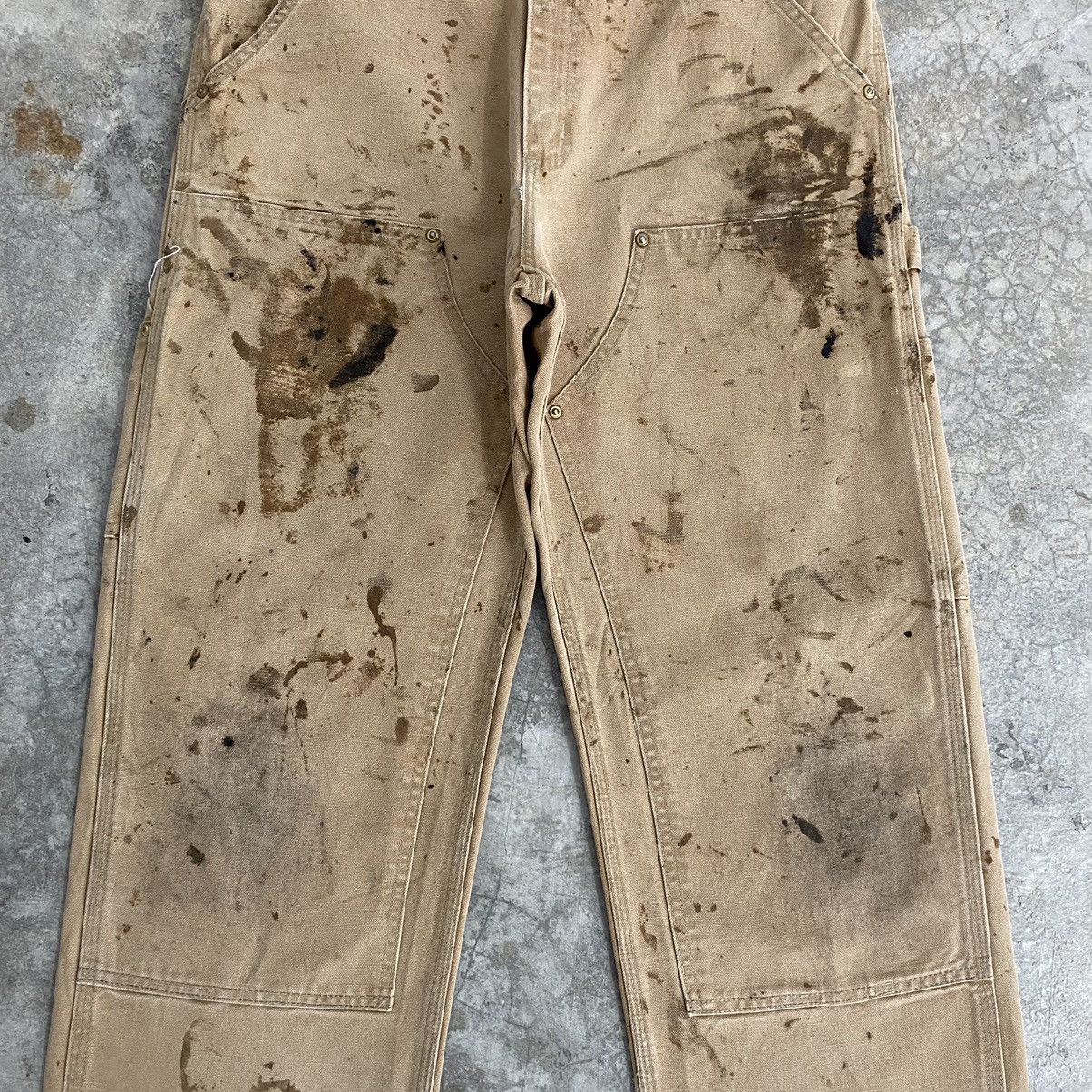 Carhartt VTG Carhartt Double Knee Faded Tan Dirty Carpenter Pants Size US 31 - 7 Thumbnail