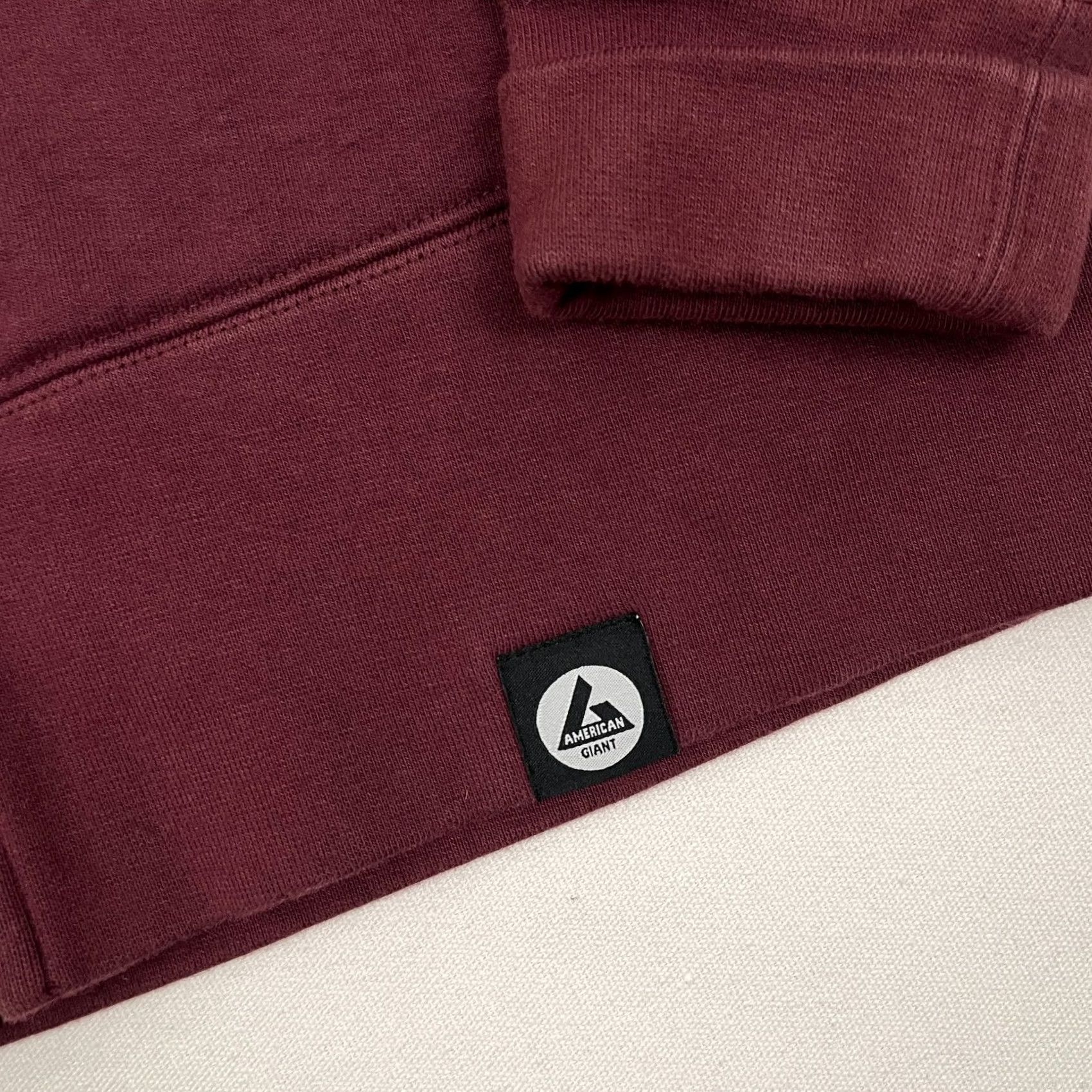 Vintage American Giant Hoodie Womens M Burgundy Maroon Heavy Cotton Sweatshirt Workwear Size M / US 6-8 / IT 42-44 - 2 Thumbnail