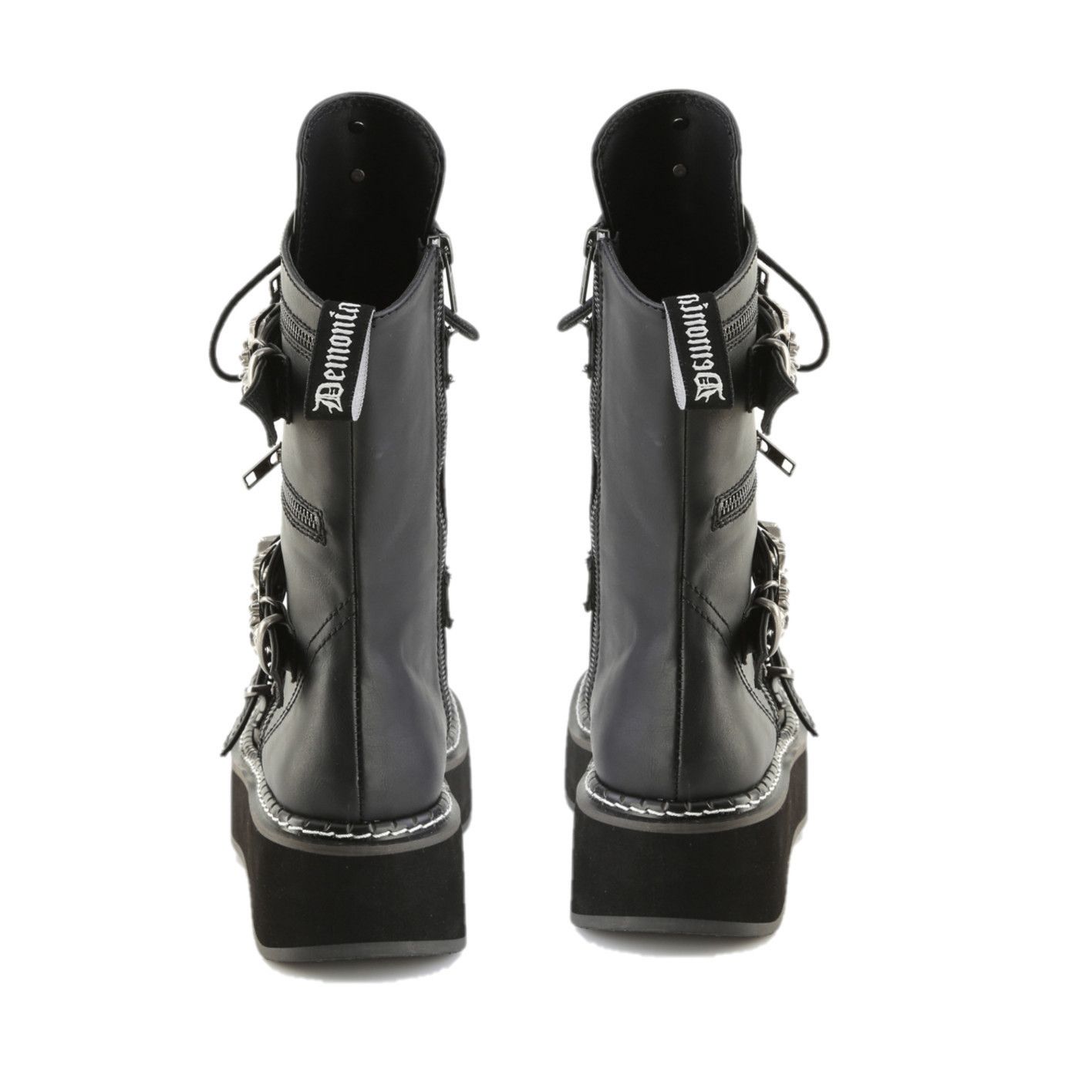 Other Cryptic Goth Platform Combat Boots Skeleton Buckle Straps Em Size US 7 / IT 37 - 5 Thumbnail