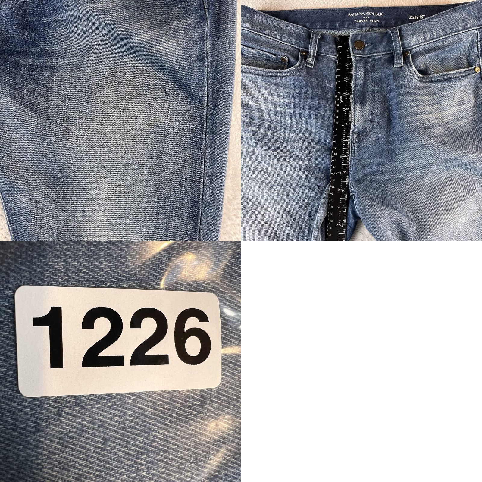 Banana Republic Banana Republic Travel Jean Slim Fit Mens 32x32 Blue Stretch 5-Pocket Jeans Size US 32 / EU 48 - 8 Thumbnail