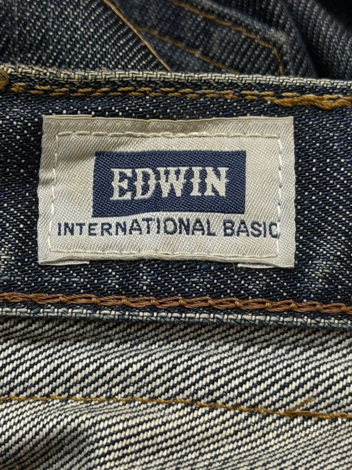 Edwin Vintage 90s Japan Edwin 404 Blue Mud Wash Whisker Loose Fit Size US 30 / EU 46 - 9 Thumbnail