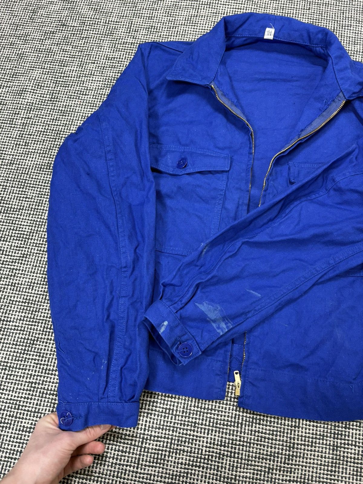 Other 70s Vintage German Cropped Cyclist Utility Work Jacket Size US S / EU 44-46 / 1 - 5 Thumbnail